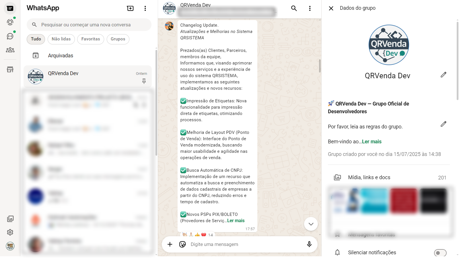 Suporte via WhatsApp